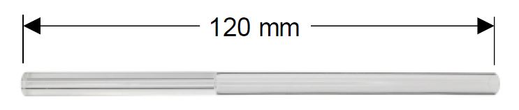 Quartz pyrolysis tube, 1 ea