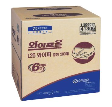 (단종/대체 41704) 와이프올 L25中, 270*430mm*6겹(200매*4카톤/CS)